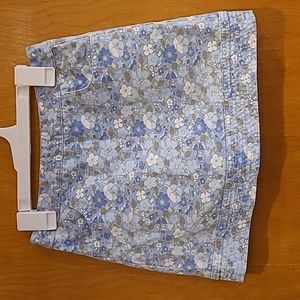 OLD NAVY Blue Floral Skort Youth 10